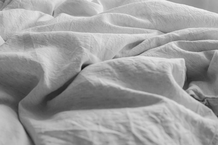 Texture d'un drap en lin blanc