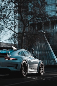 black porsche 911 on road