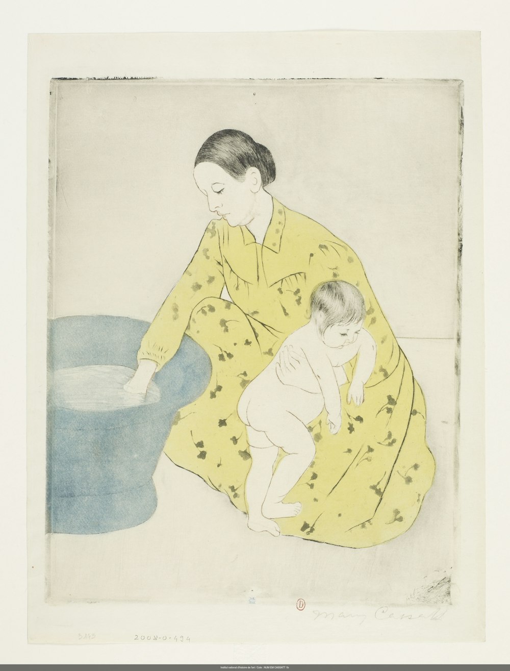 man in blue long sleeve shirt and blue pants sitting on blue textile drawing