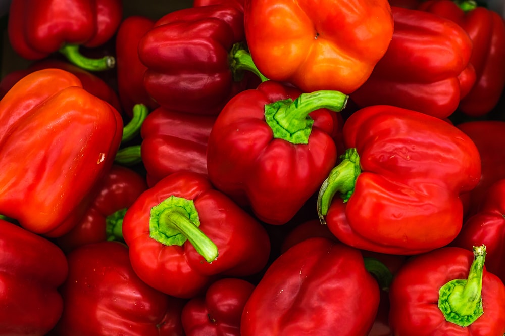 red and green bell peppers