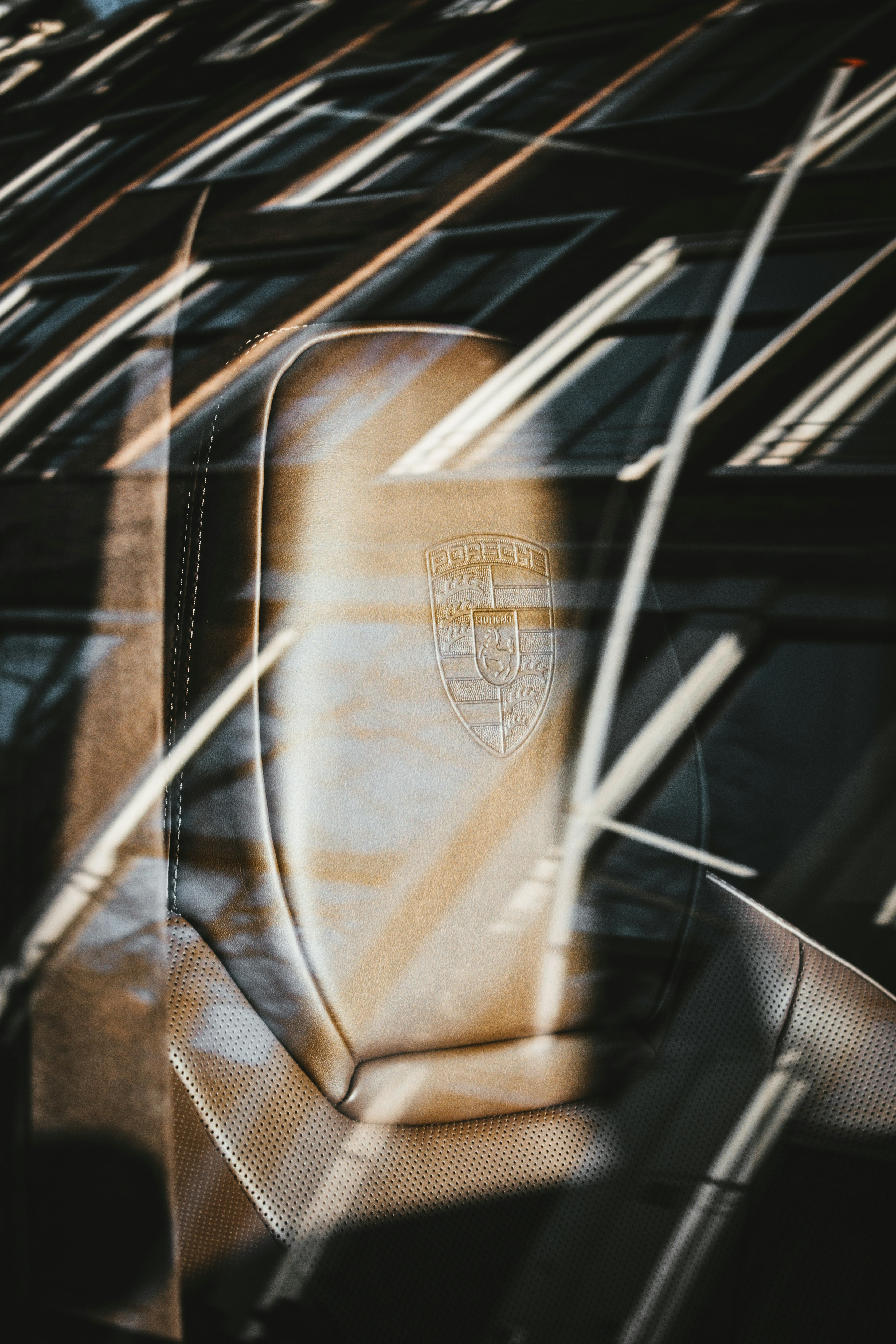 black and white car door