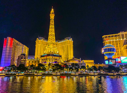A lively cityscape at night representing major French cities for connections.