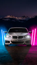 silver bmw m 3 on blue water