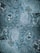 The image features a detailed close-up view of marble or stone tiles with intricate swirling patterns in shades of blue and gray. The tiles are arranged in a symmetrical pattern, creating a visually pleasing and consistent design.
