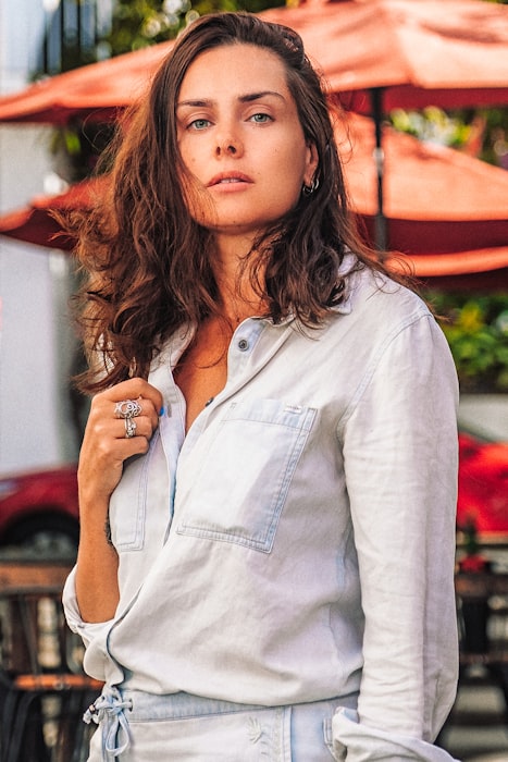 Chemise lin à manches 3/4