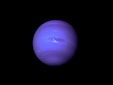 Neptune on a black background