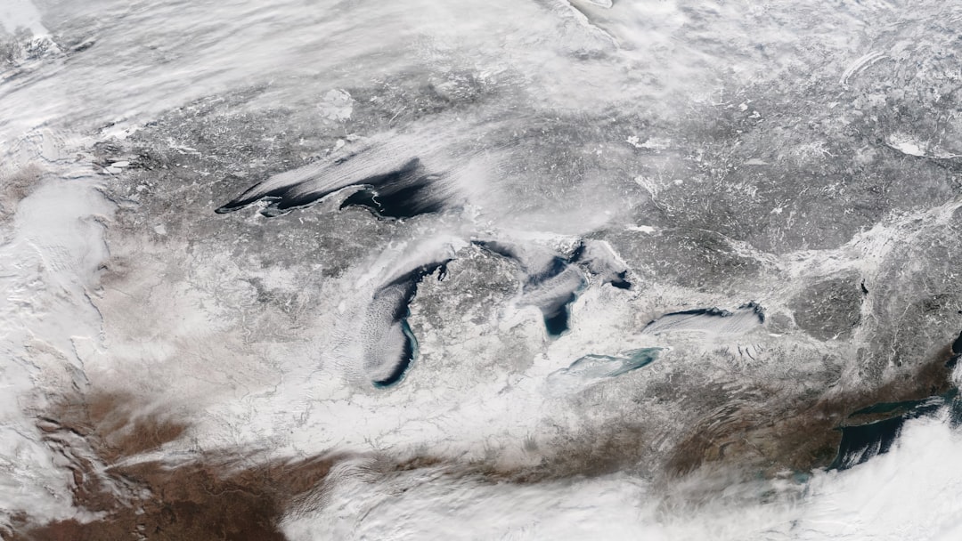 The Great Lakes from an aerial perspective, showing their vast expanse and interconnectedness, emphasizing their importance as a freshwater resource. - water resources management The Great Lakes from an aerial perspective, showing their vast expanse and interconnectedness, emphasizing their importance as a freshwater resource. - water resources management