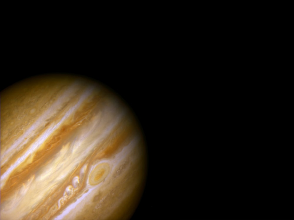Jupiter on a black background