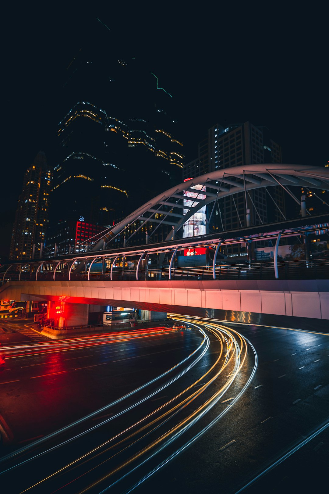 cars on road during night time