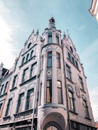 An elegant building with unique architectural features.