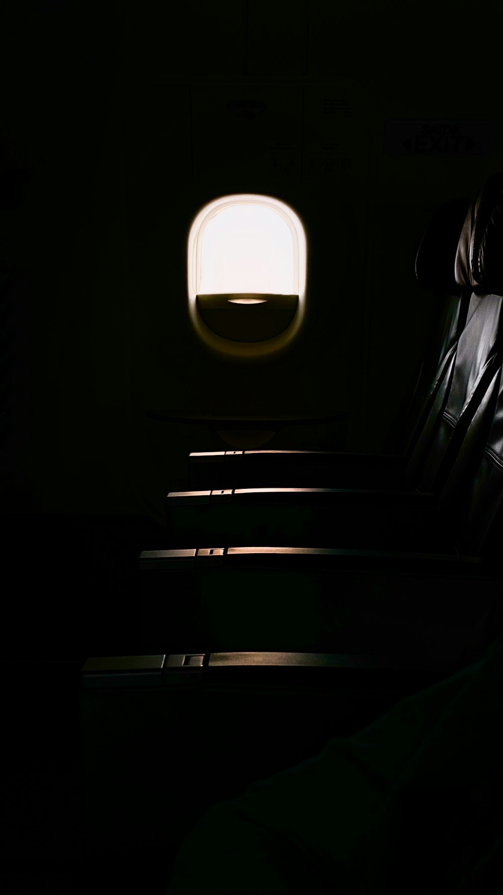 black and white airplane seat