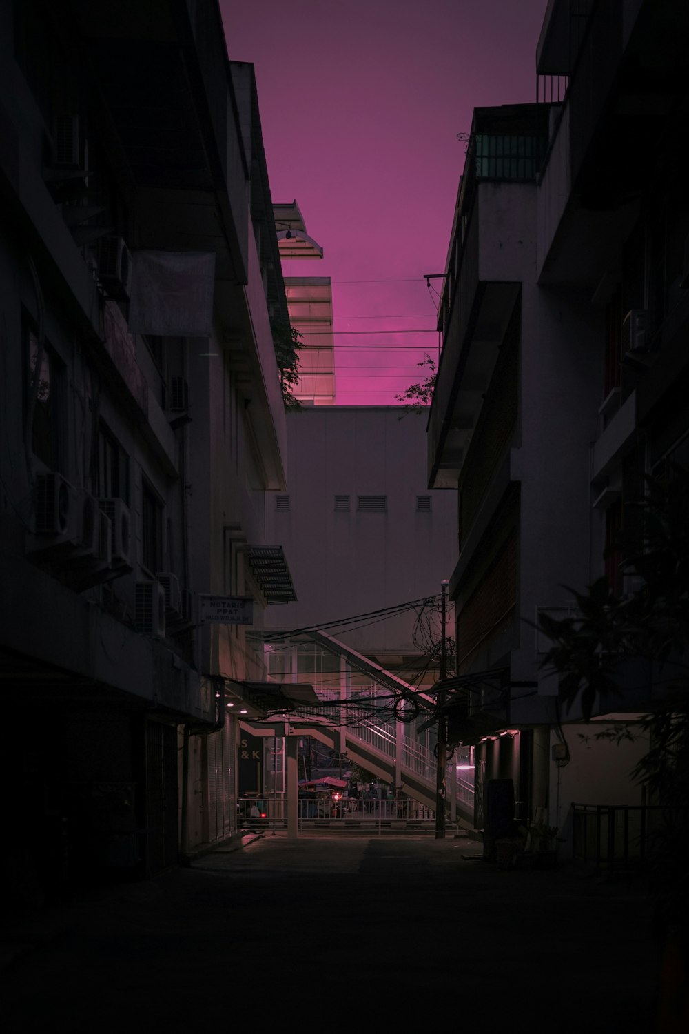 white concrete building during night time