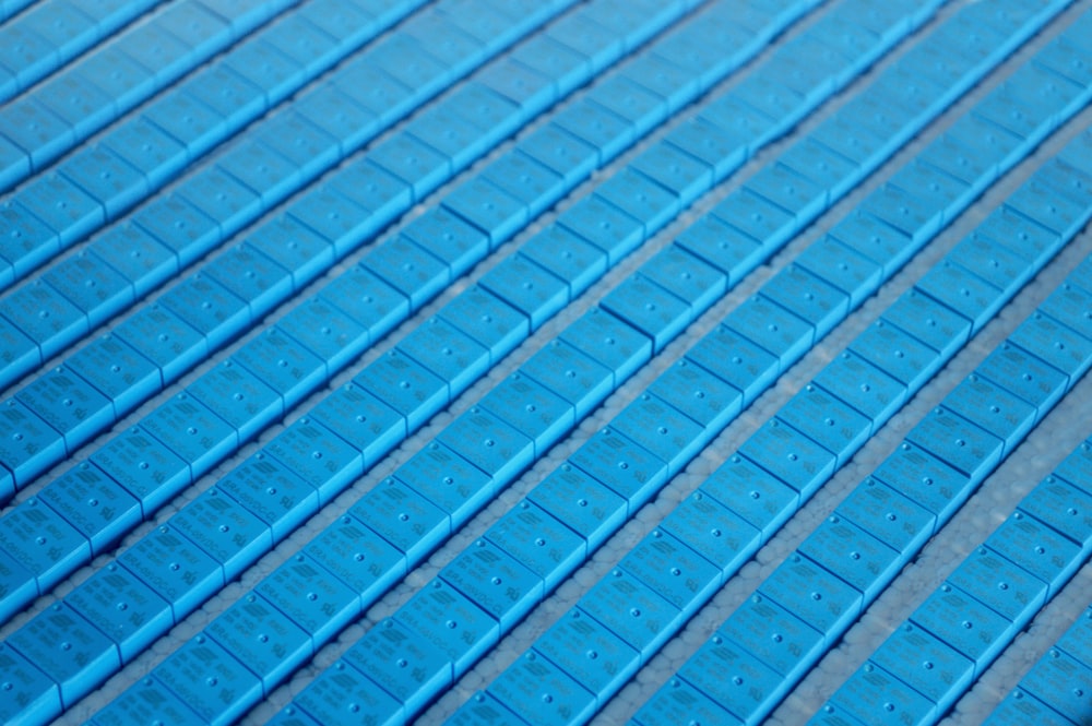 blue and white wooden roof