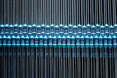 blue and white metal fence