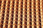 brown roof tiles in close up photography