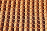 brown roof tiles in close up photography