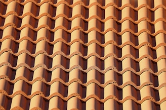 brown roof tiles in close up photography