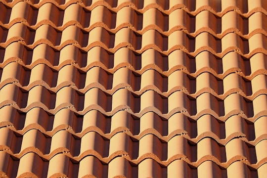 brown roof tiles in close up photography