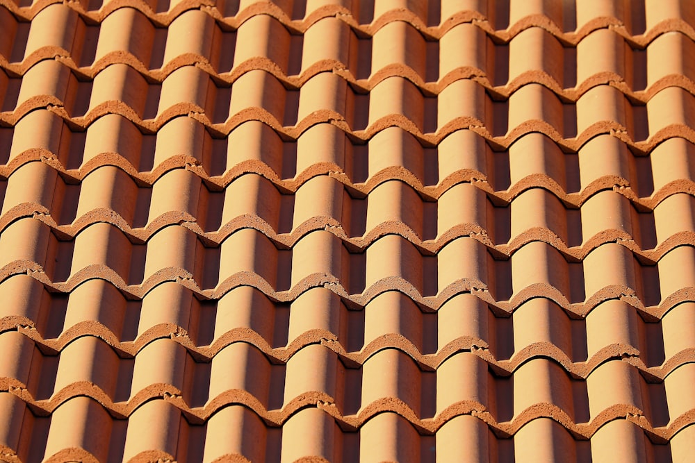 brown roof tiles in close up photography