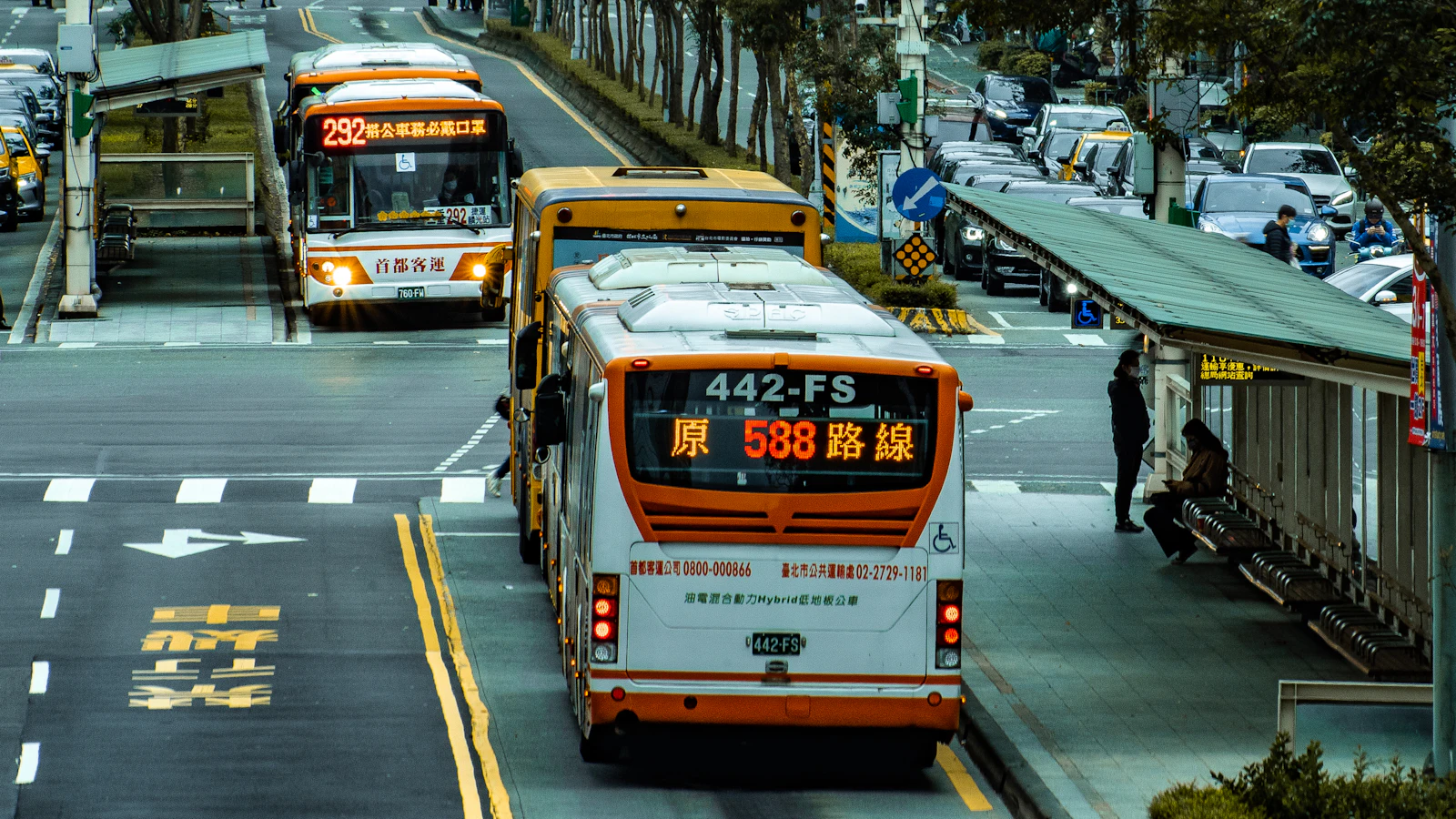 Ônibus na estrada