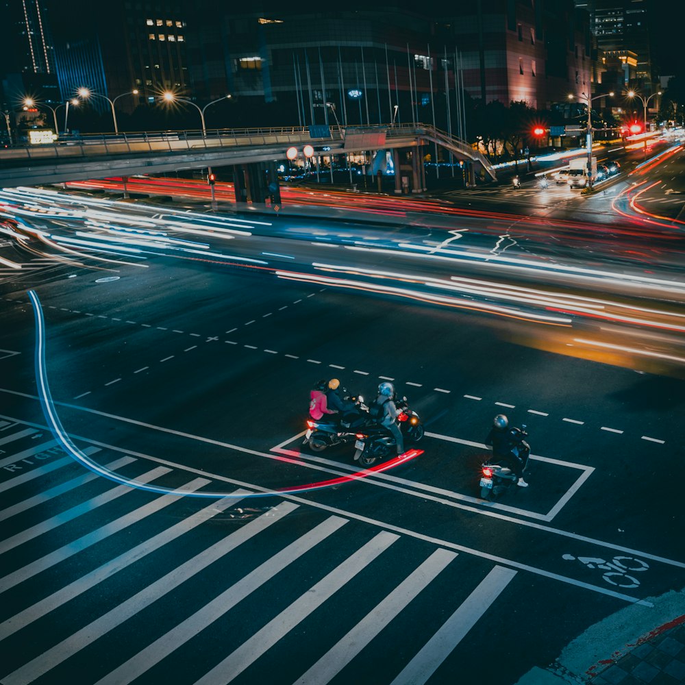 cars on road during night time