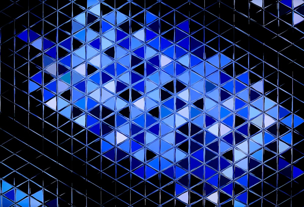 white and blue checkered textile