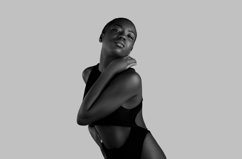 Portrait lingerie noir et blanc