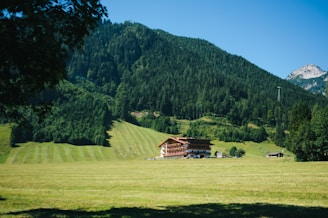 Spacious open plot ready for building with a scenic mountain backdrop.