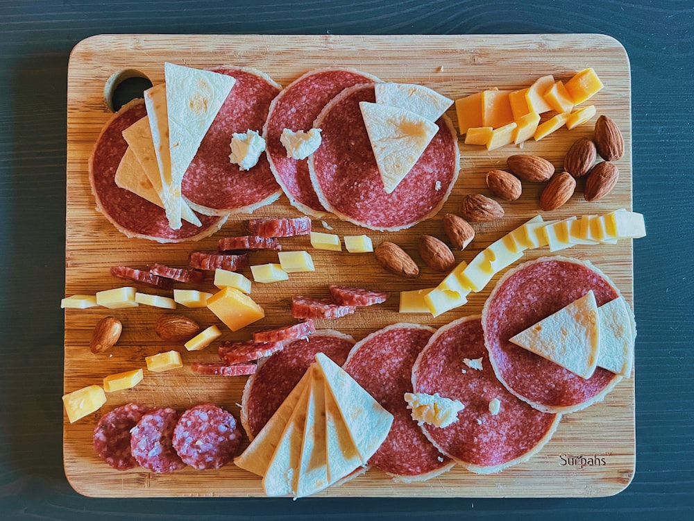 sliced bread on brown wooden tray