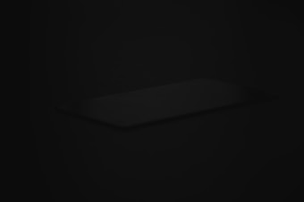 A nearly black image with a very faint outline of a rectangular object, barely visible against the dark background.
