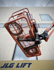 red and black metal shopping cart
