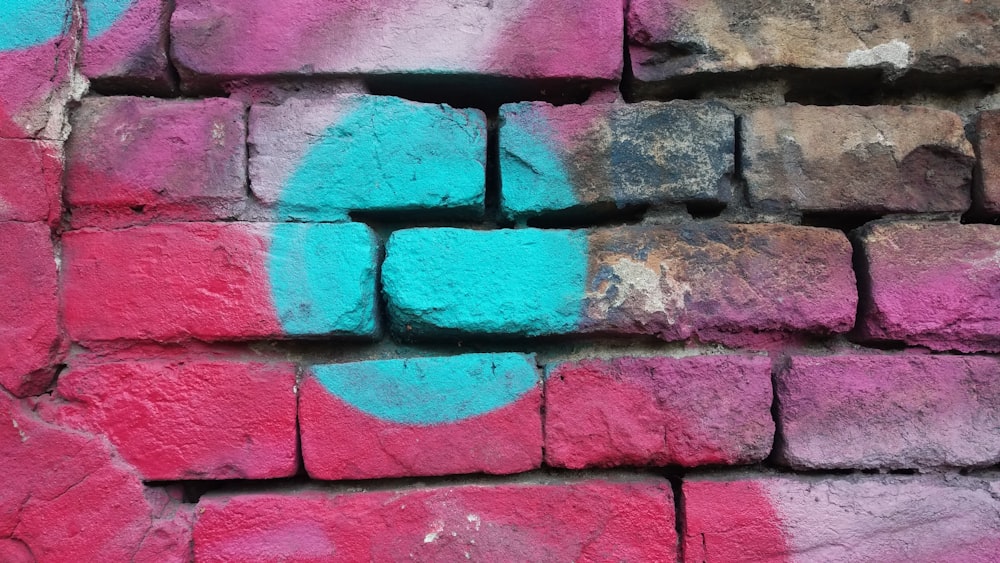 red and brown brick wall