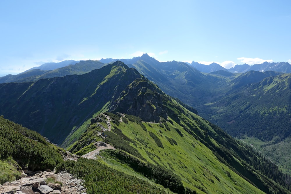 green grass covered mountain under blue sky during daytime