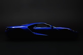 blue and black sports car