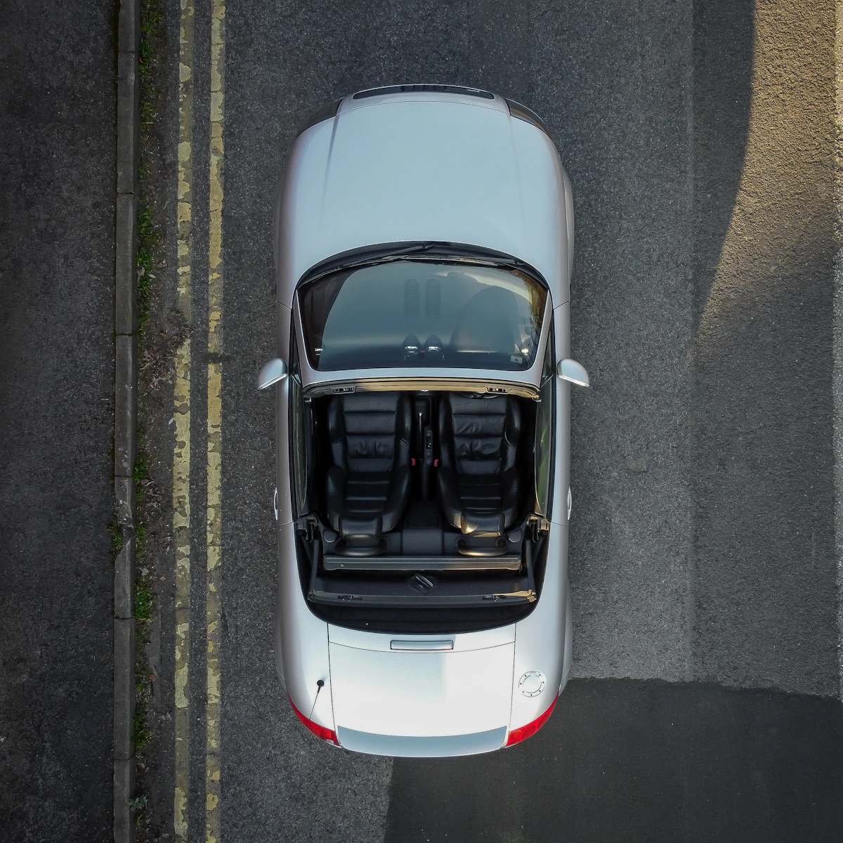 Convertible car with a professionally installed new soft top