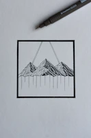 Minimalist fine-line tattoo of a mountain range on the wrist, capturing personal meaning with subtle detail.