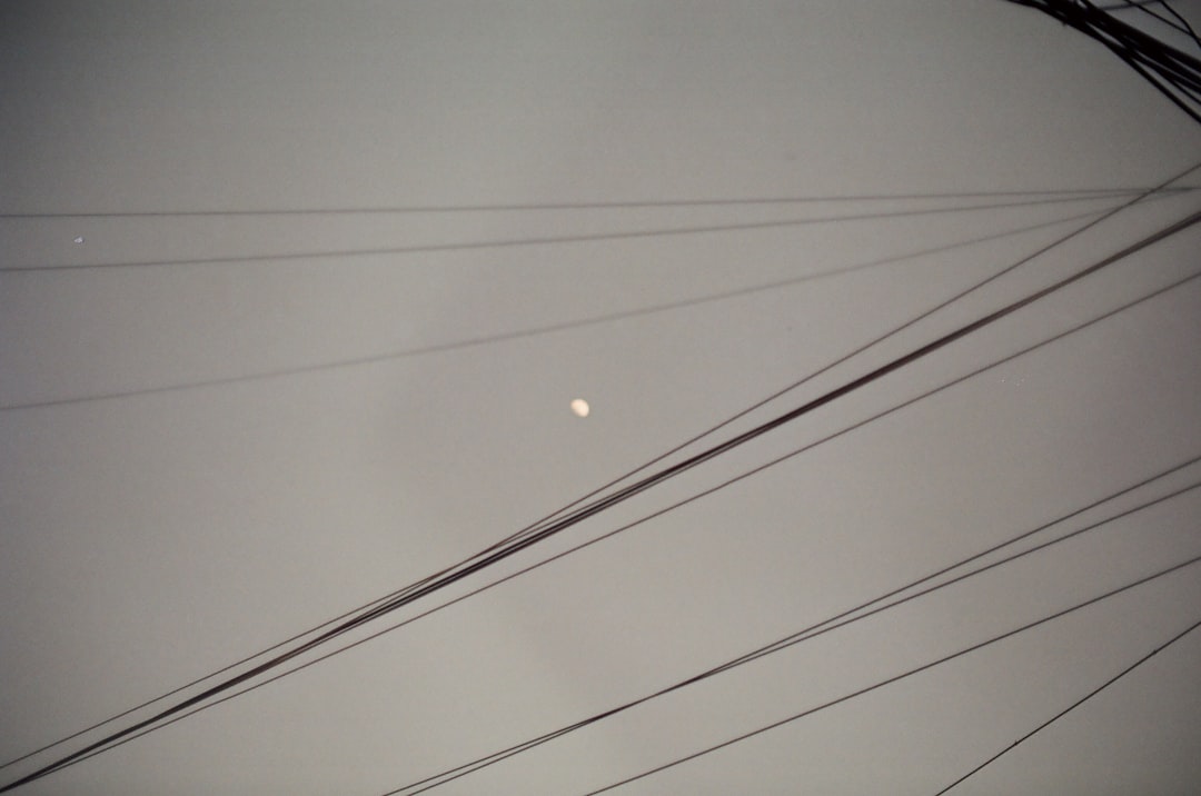 black electric wires under gray sky