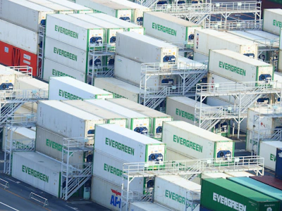 Close-up of refrigerated containers on a cargo ship, highlighting temperature-controlled logistics.