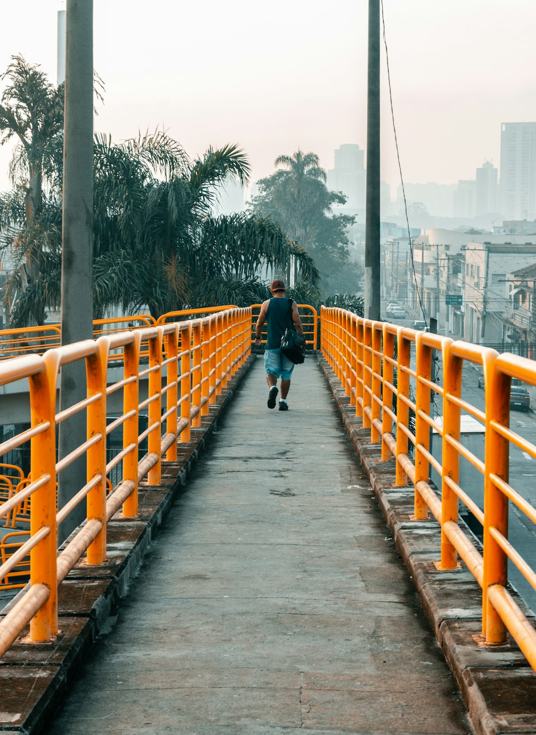 2 person walking on wooden bridge during daytime