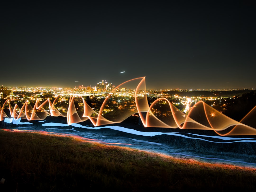 time lapse photography of lights during night time