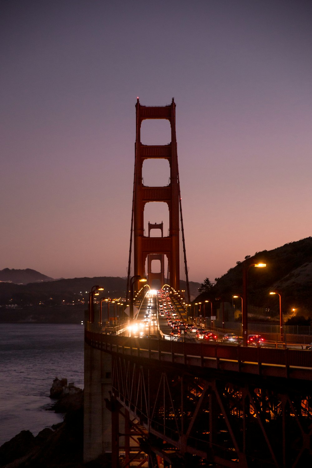 Puente Golden Gate durante la noche