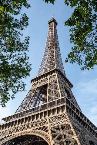 brown and white eiffel tower