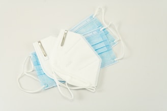 white and blue plastic organizer