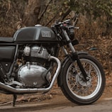 black and silver cruiser motorcycle