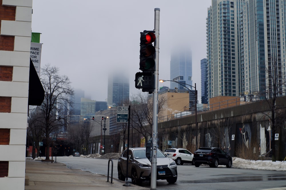 black traffic light on gray concrete road