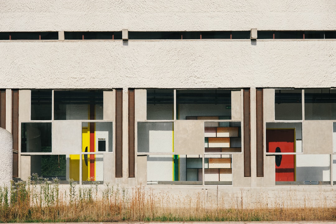 white and red concrete building