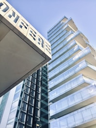 low angle photography of high rise building