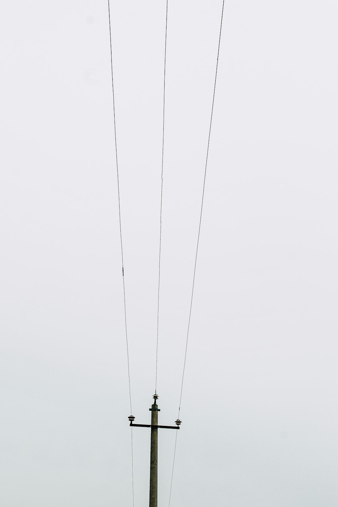 person in black jacket standing on black cable wire under white sky during daytime