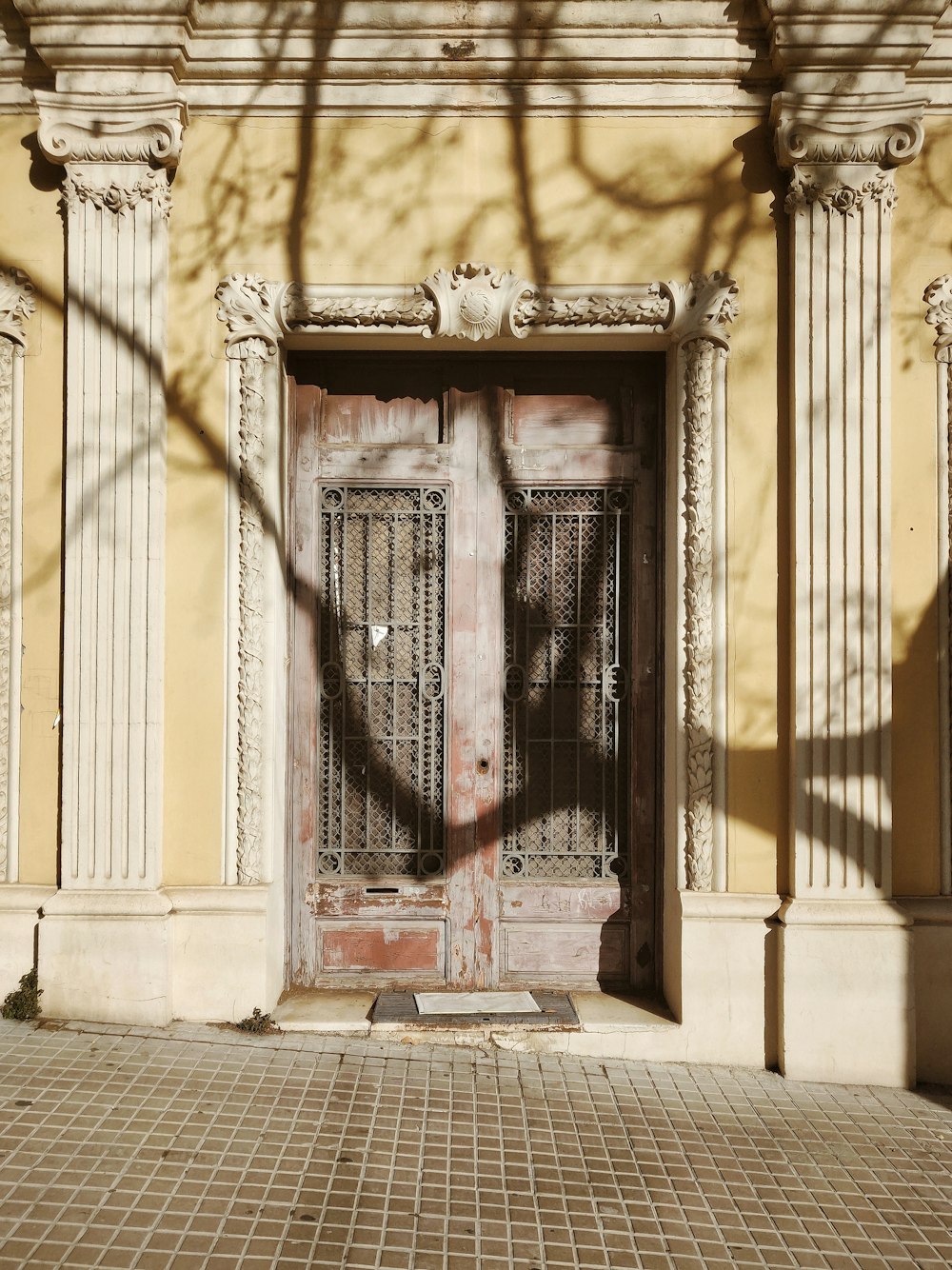 white and red metal gate