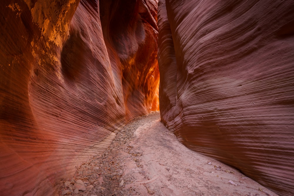 brown and white rock formation